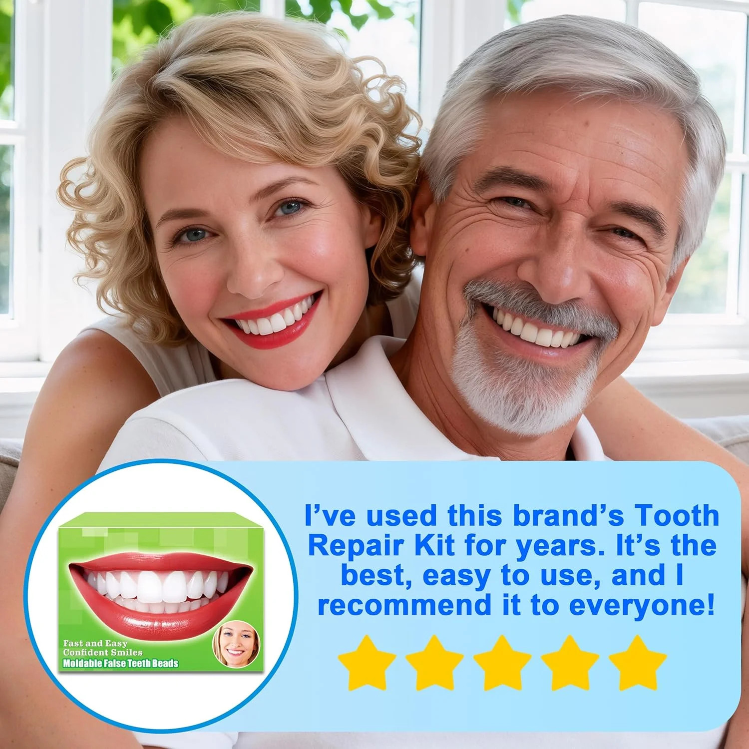 Tooth Repair Kit, Moldable False Teeth Beads | Fix Broken, Chipped, or Missing T