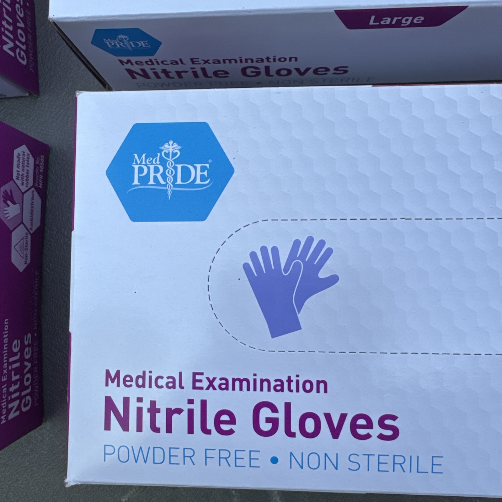 6 PK-MedPride-Powder-Free Nitrile Exam Gloves – Medium – 100 Per Box CP Z