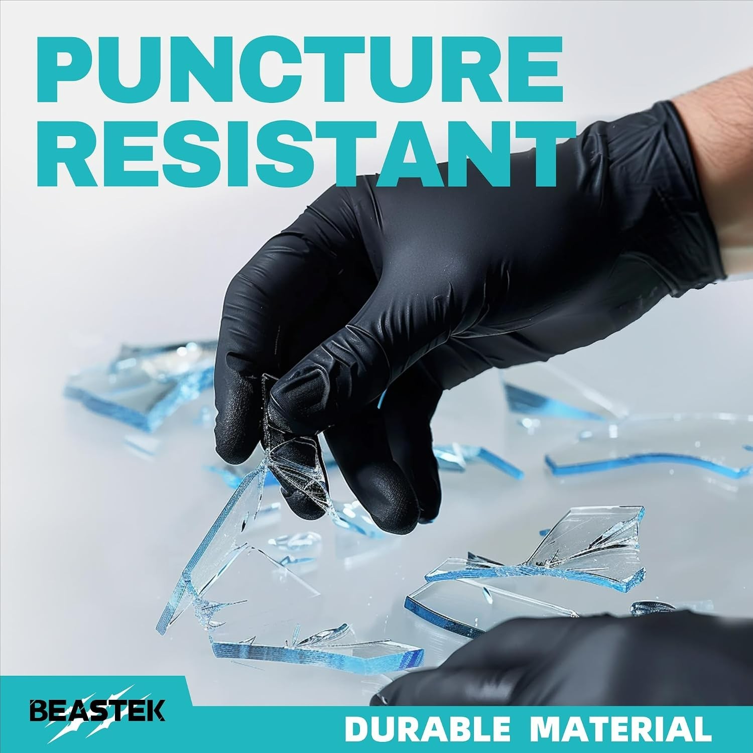 Medium Black Nitrile Gloves – 100 Pack, Waterproof & Tear-Resistant for All Uses