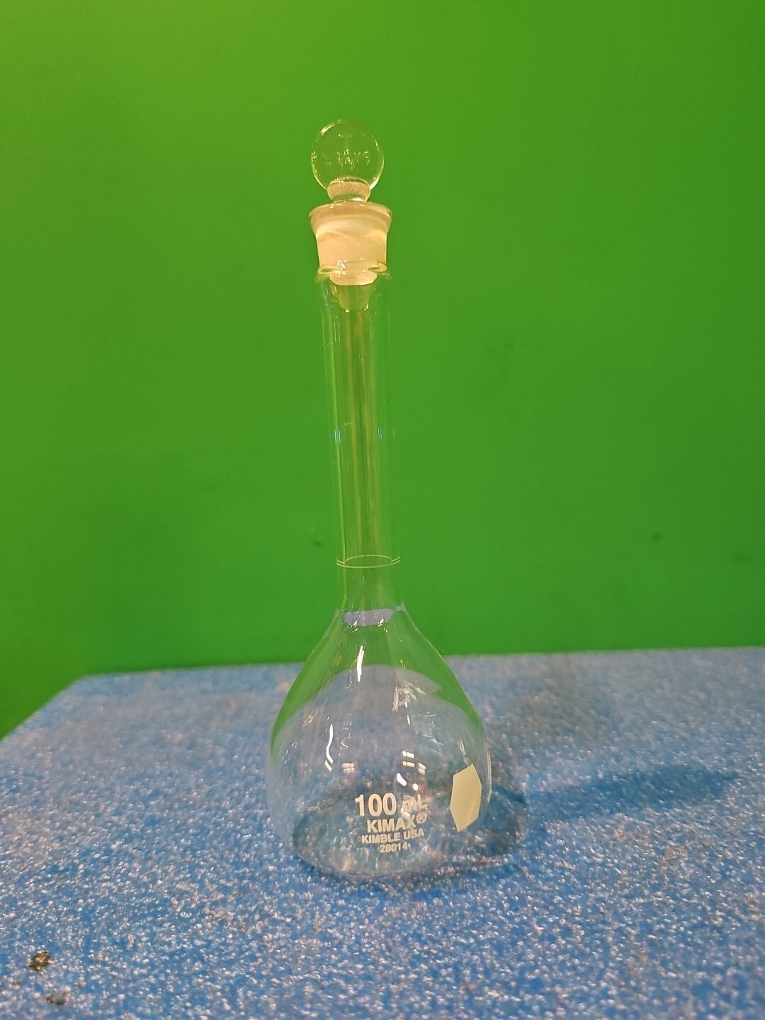 Kimax 100mL Class A TC Glass Volumetric Flask #13 Stopper 28014-100 w/Stopper