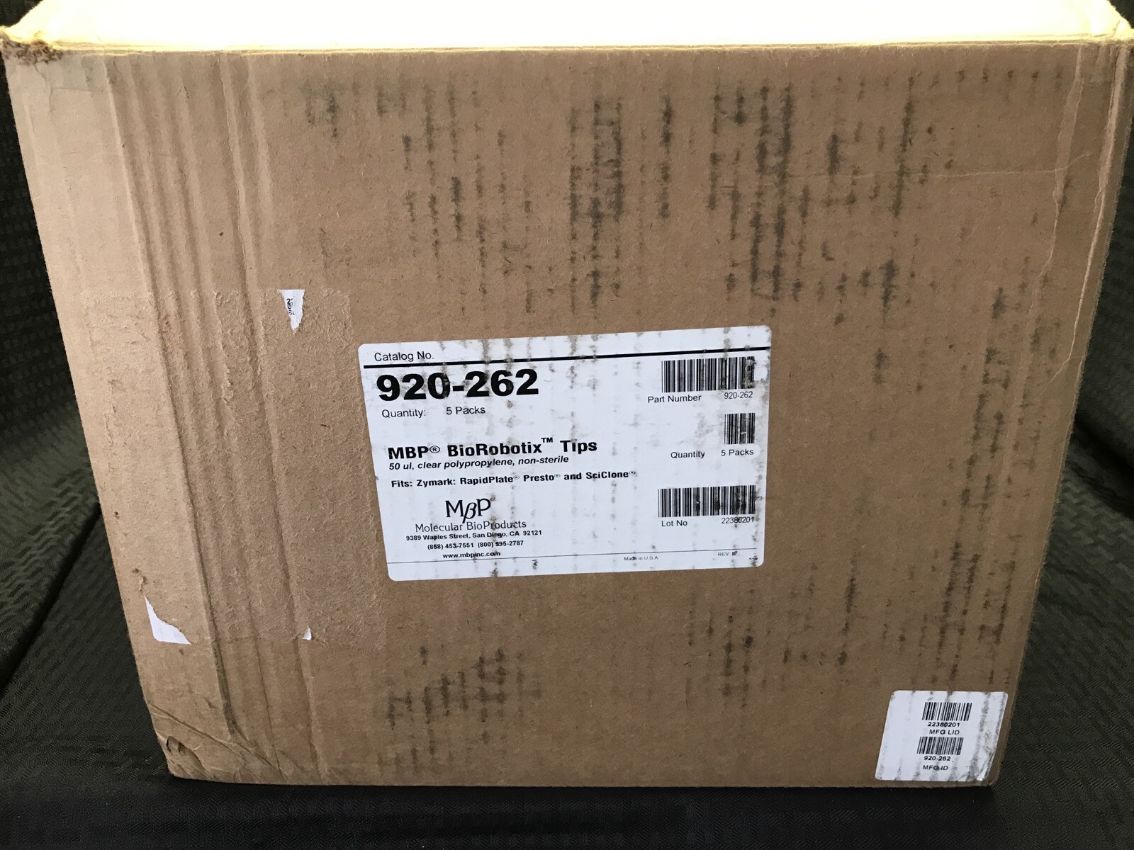 (4704/Case) MBP 50uL BioRobotix Automated Pipet Tips Non-Sterile 920-262
