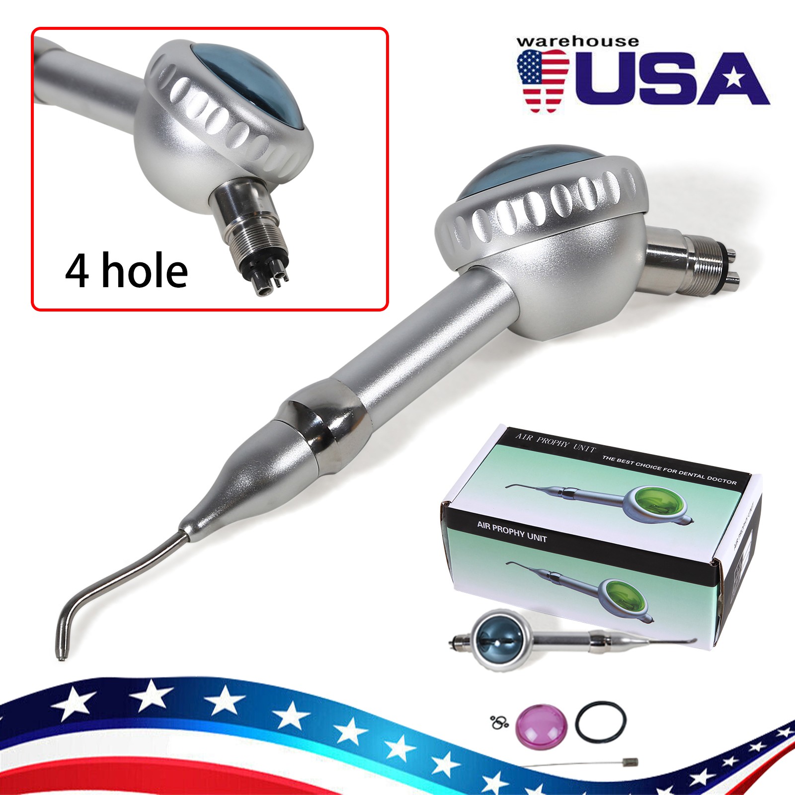 Dental Air Flow Teeth Polishing Polisher Hygiene Prophy Handpiece 2/4HOLE 1/5Set