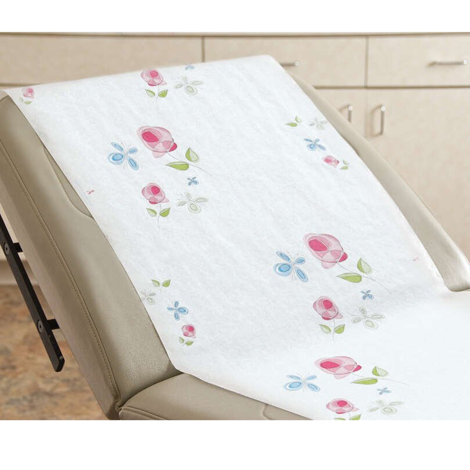 Rose Garden Table Paper White Smooth 21» W x 225′ L 12 Rolls