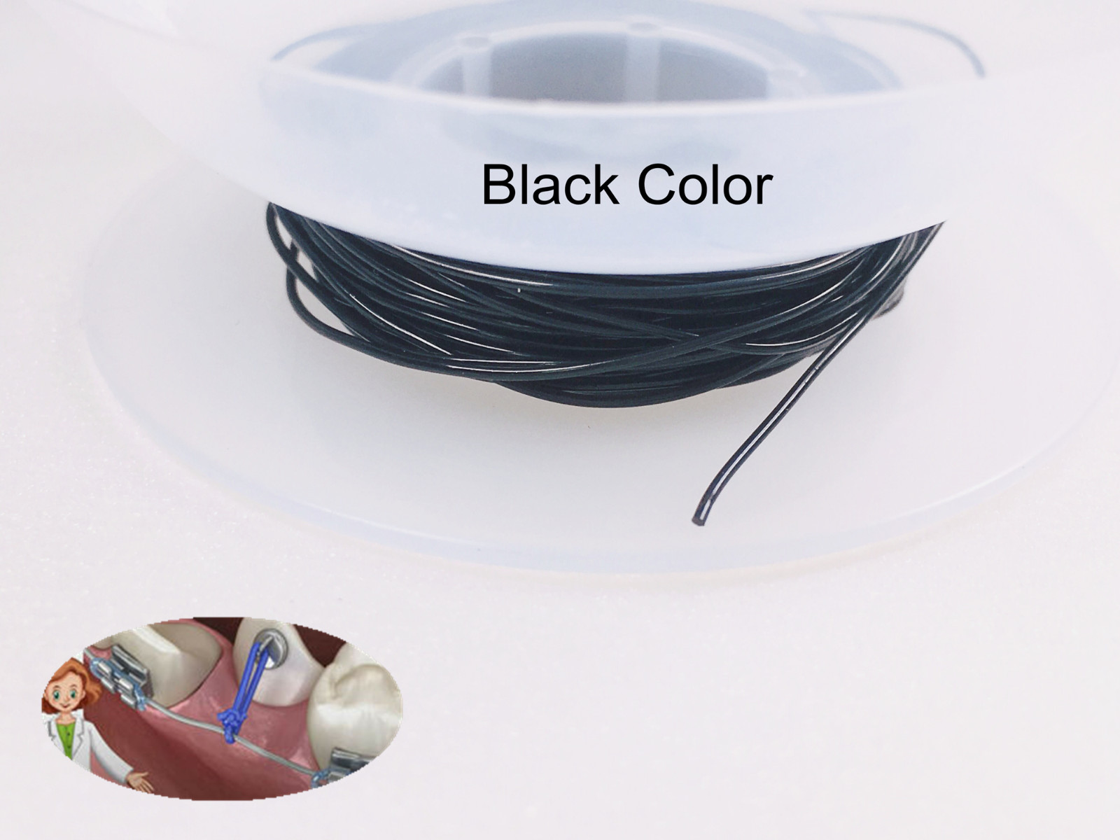 2Rolls Dental Orthodontic Elastic Power Tube Orthodontic Solid Thread 5 Colors