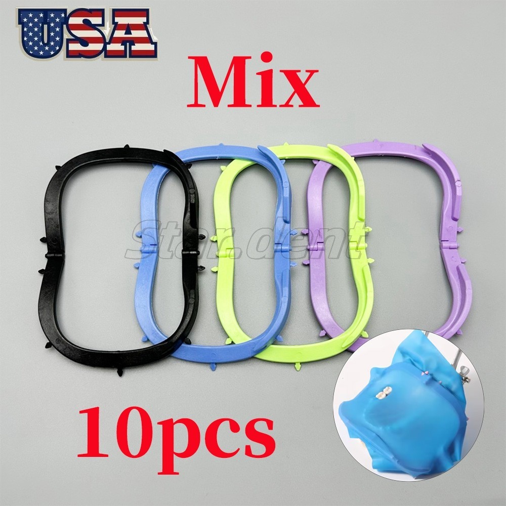 Dental Foldable Frame Plastic Rubber Dam Sheets Bracket for Dental Operation MIX