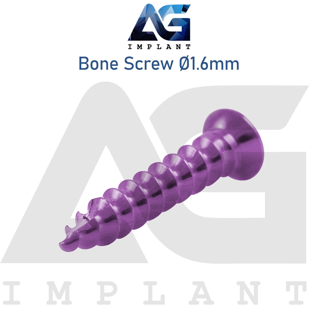 20 Titanium Screw Ø1.6mm Guided Regeneration GBR Dental Membrane Fix System