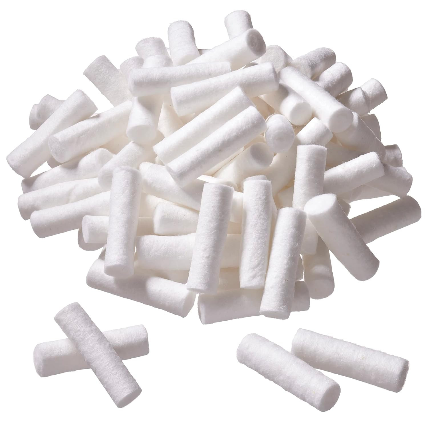 100 Dental Cotton Rolls, 1.5 Inch Nosebleed Plugs for Kids or Adults – Extra Abs