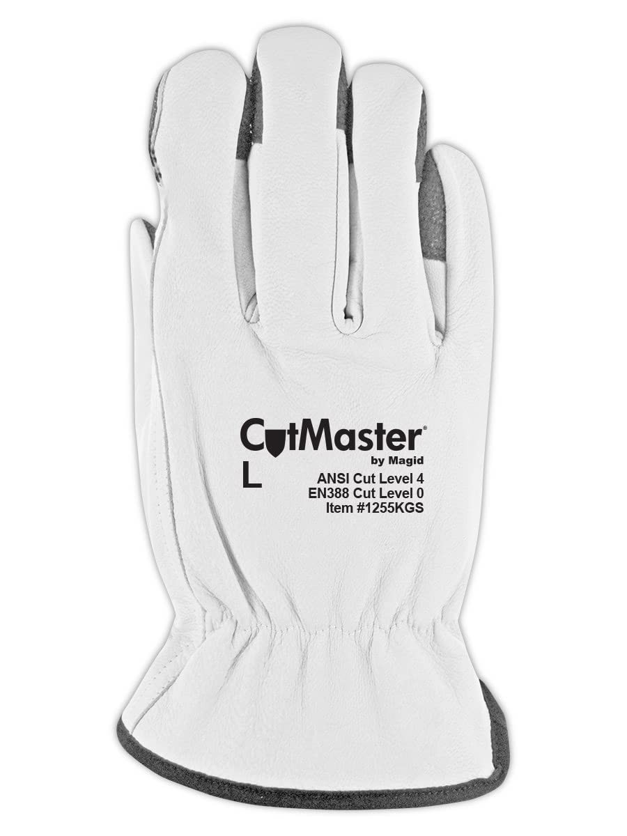 Magid Cutmaster Ansi A4 Leather Drivers Glove Keprotec 3 Pairs Size 13/4Xl