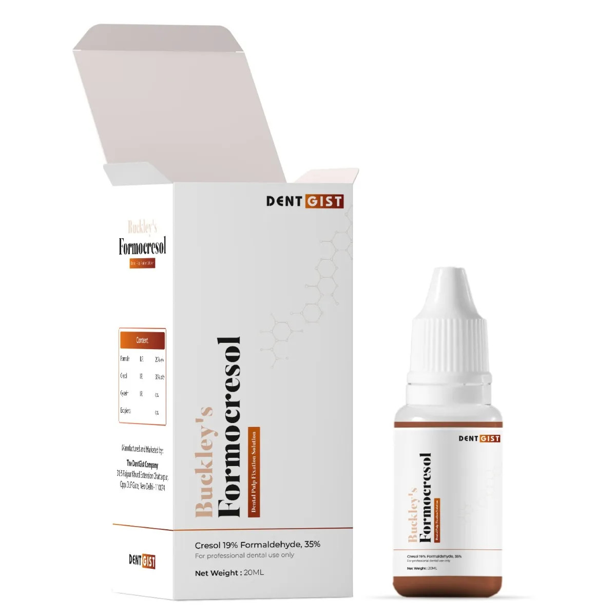 DentGist Buckley’s Formocresol Dental pulp fixation solution 20 ml