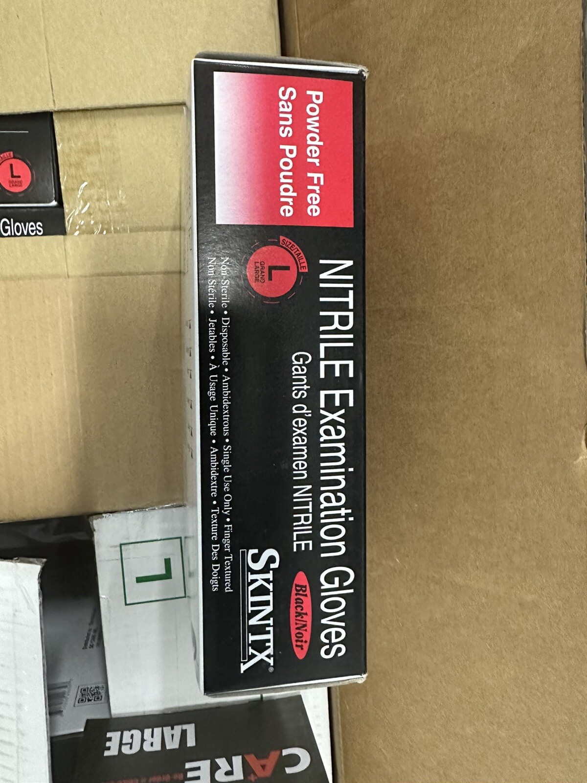 SKINTX BLACK NITRILE EXAM PF GLOVES – LARGE 4.0 Mil Brand New