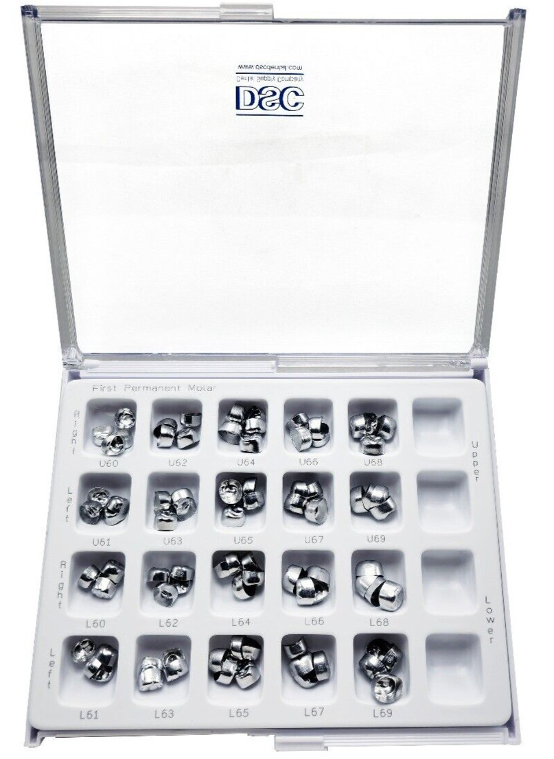 DSC SilverTem 1st Permanent Molar Aluminium Crown Kit 84/pk