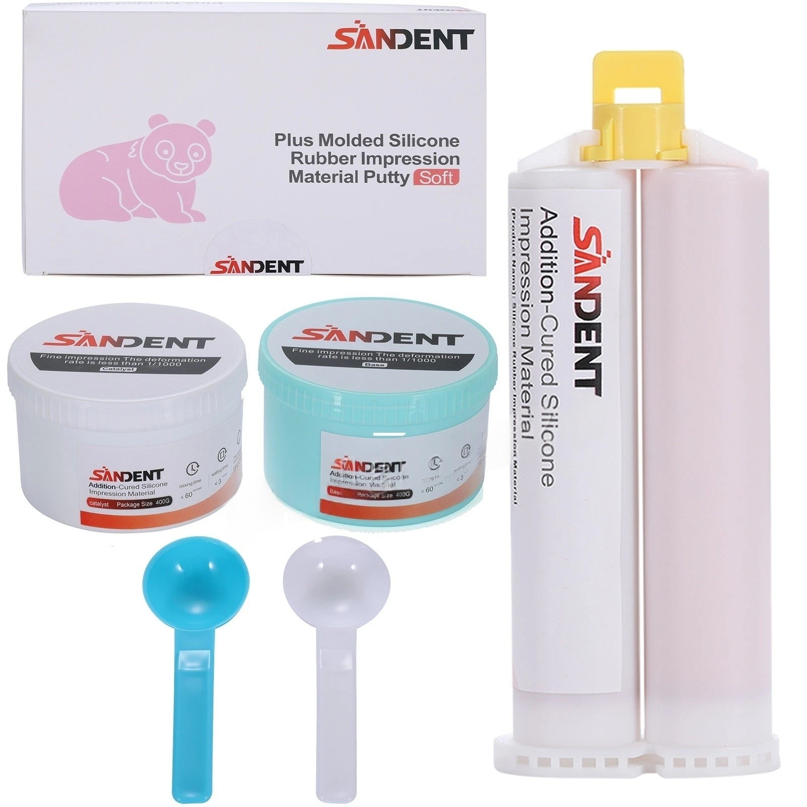 VPS PVS Dental Impression Silicone Material Putty + Light Body Set B Fast/Normal