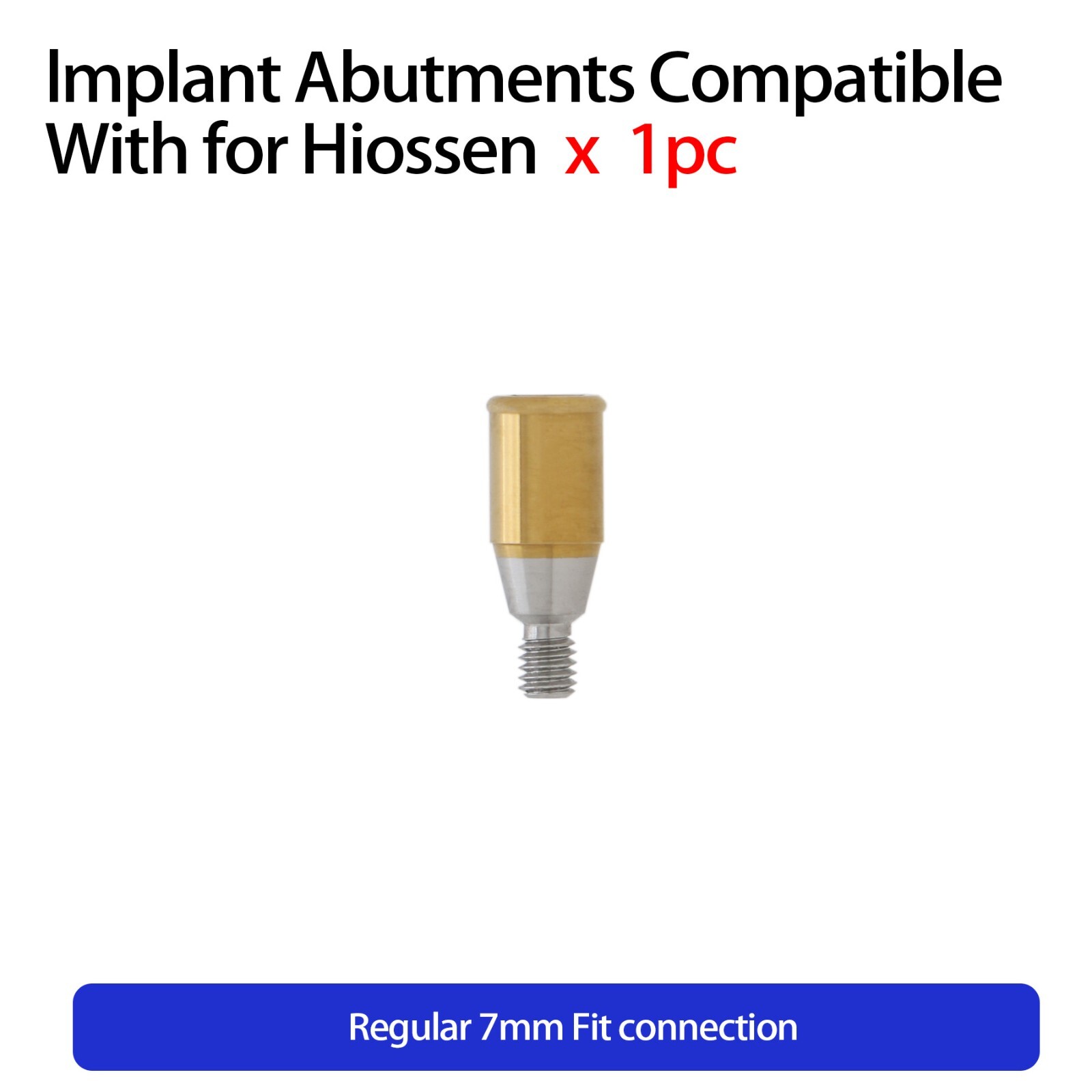 Dental For Hiossen Regular 7mm Attachment Abutment Strong Silicone Caps Implant