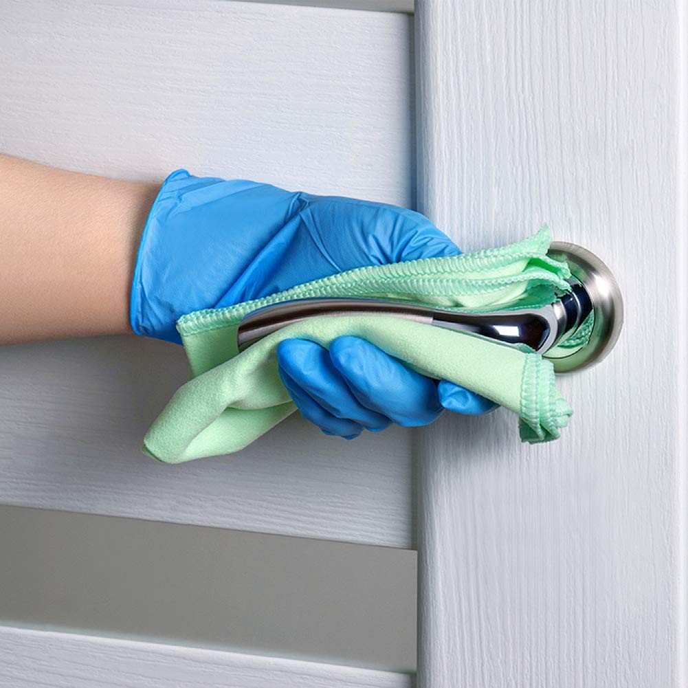 UC Global Trade Inc Medium Disposable Vinyl Exam Gloves, Blue Medium,
