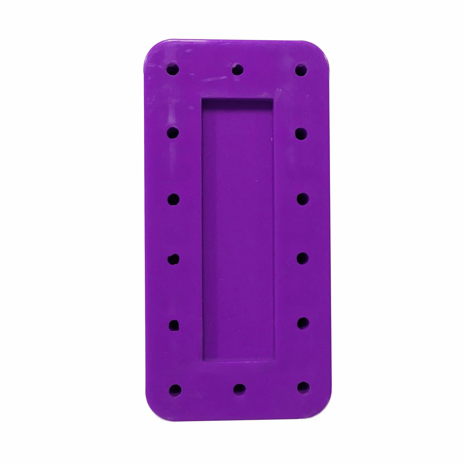 4X Neon Purple Rectangle Magnetic Dental Bur Stands Block Holder Station 14 Hole