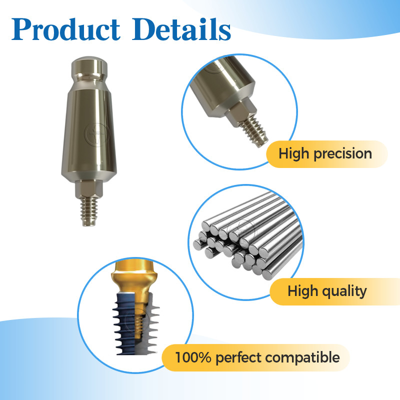 1 pcs Titanium transfer abutment close Tray Transfer compatible with MIS Seven