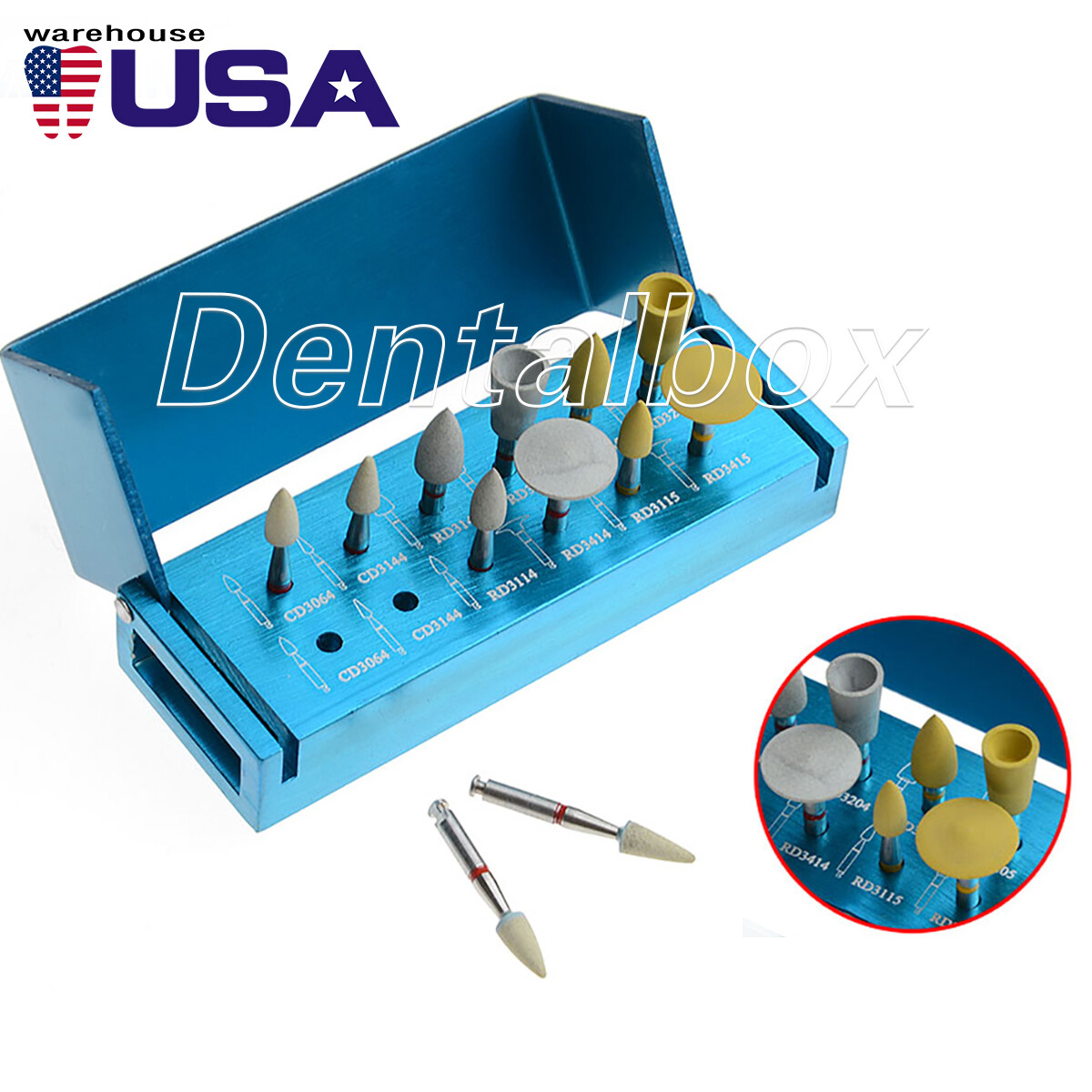 Dental Diamond Polishing Kit Zirconia For Low Slow Speed Contra Angle RA3112