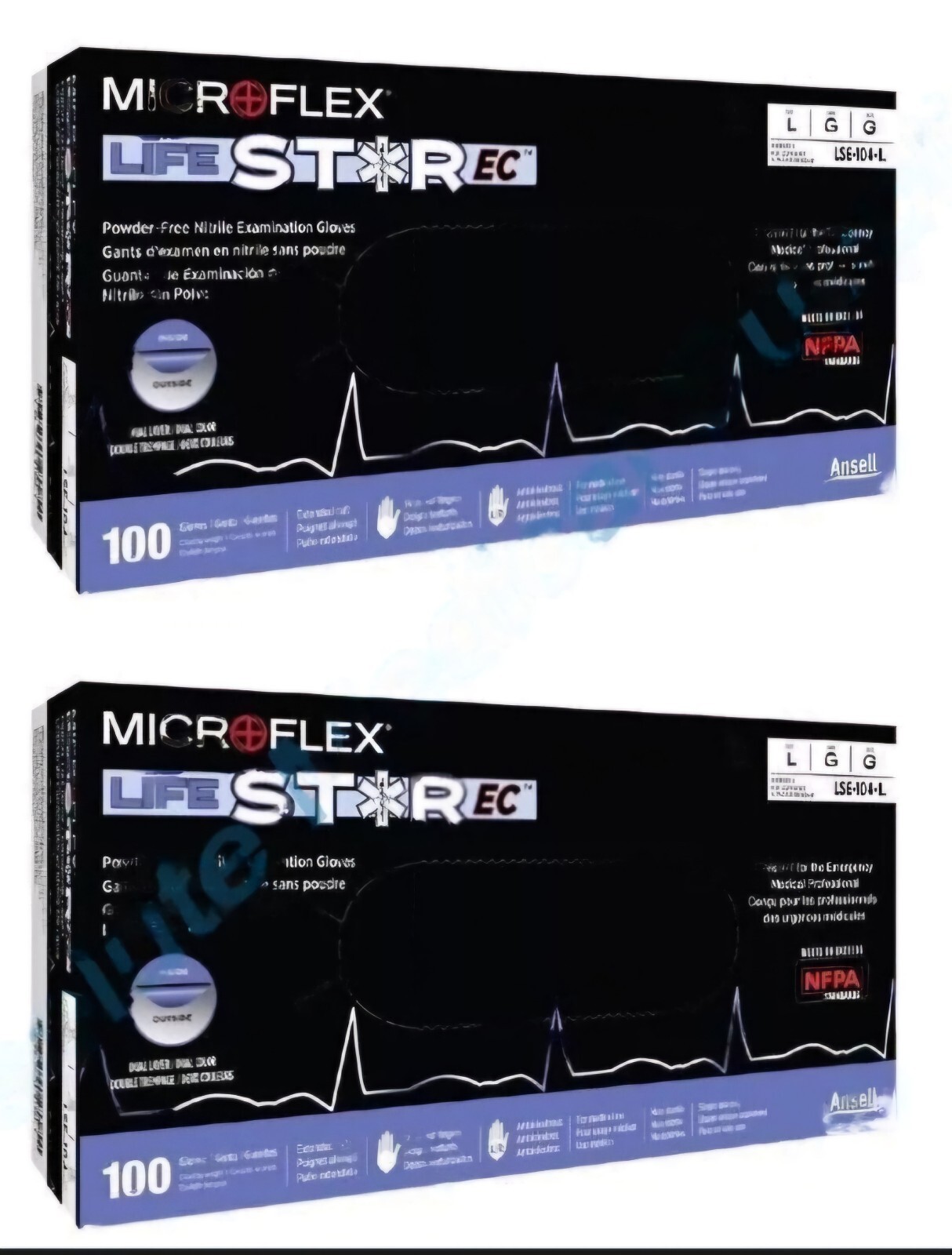 *200-Gloves* Ansell MicroFlex LIFESTAR EC PF Dual Layer Extended Cuff LSE-104-M