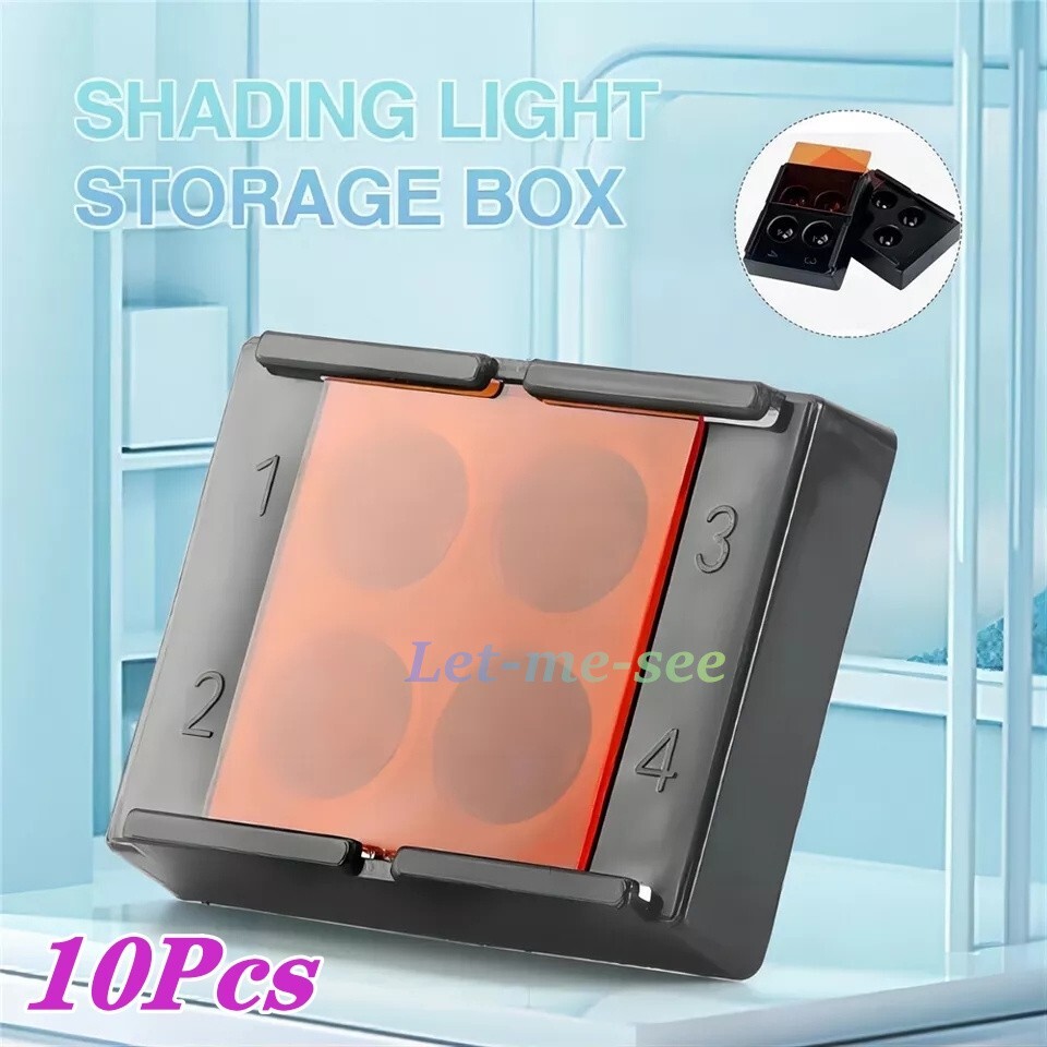 4 Holes Dental Shading Light Storage Box Composite Resin Mixing Light-Proof Case