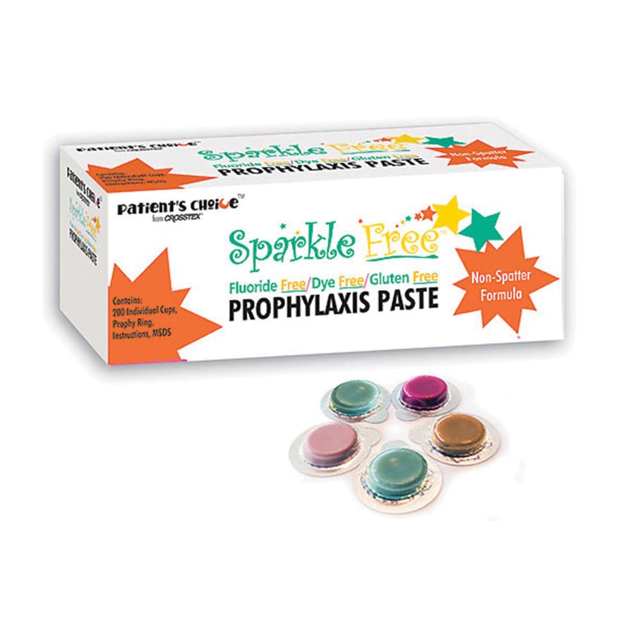 Sparkle Free 200 Cup Dental Prophy Paste Non Splatter Coarse Medium Grit Xylitol