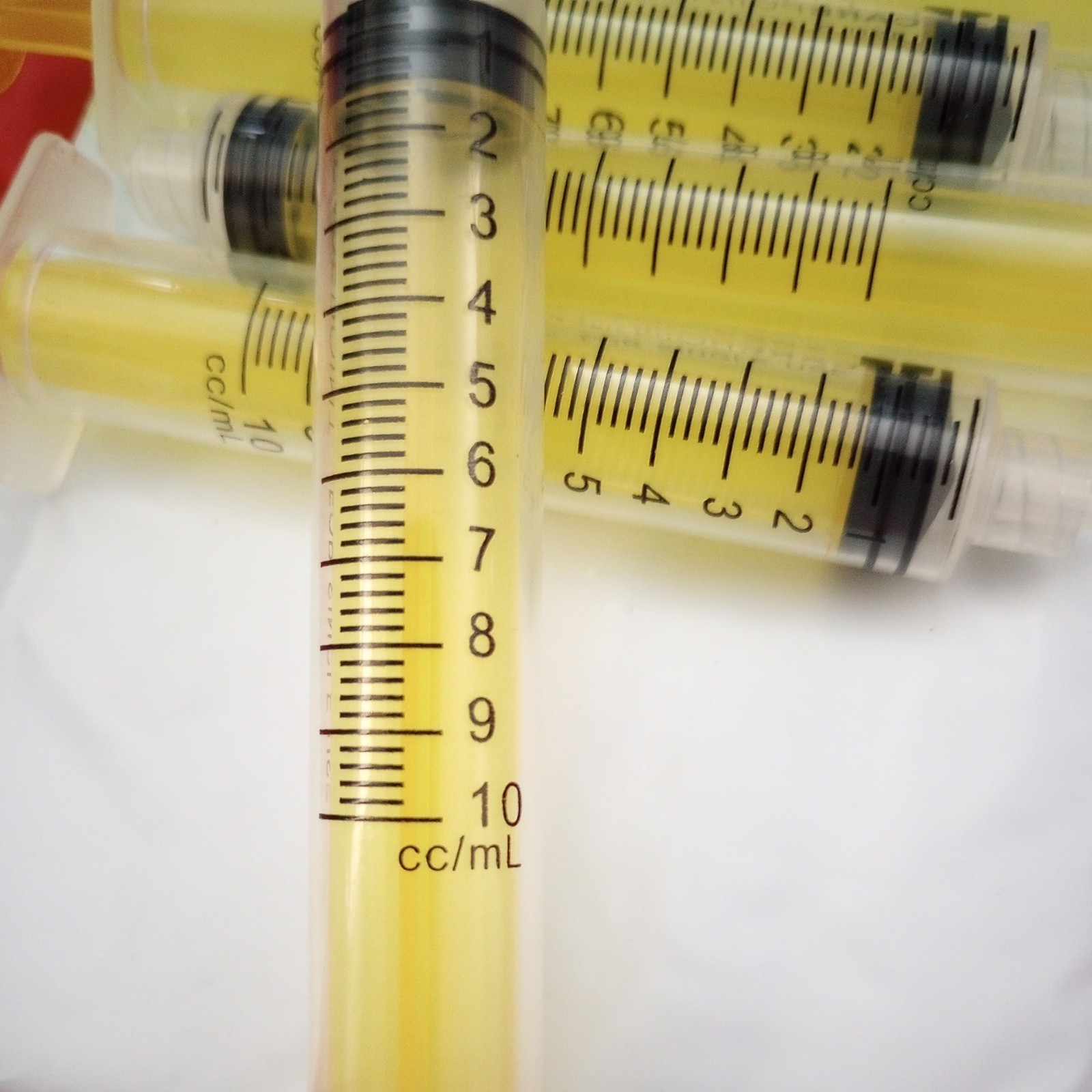 5 Five Pack 10ml Syringe Without Needle Liquid Measurement Tools Clear, CHEAP!