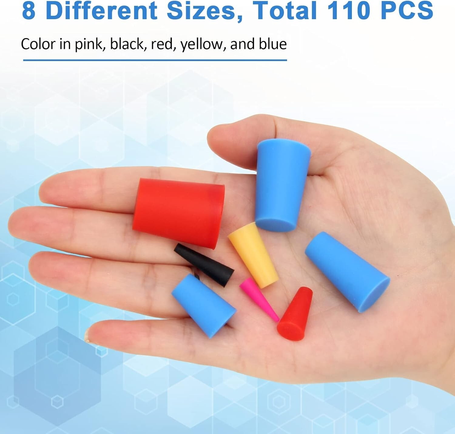 40/110 Pc Silicone Rubber Tapered Plug High Temperature Resistant Assortment Kit