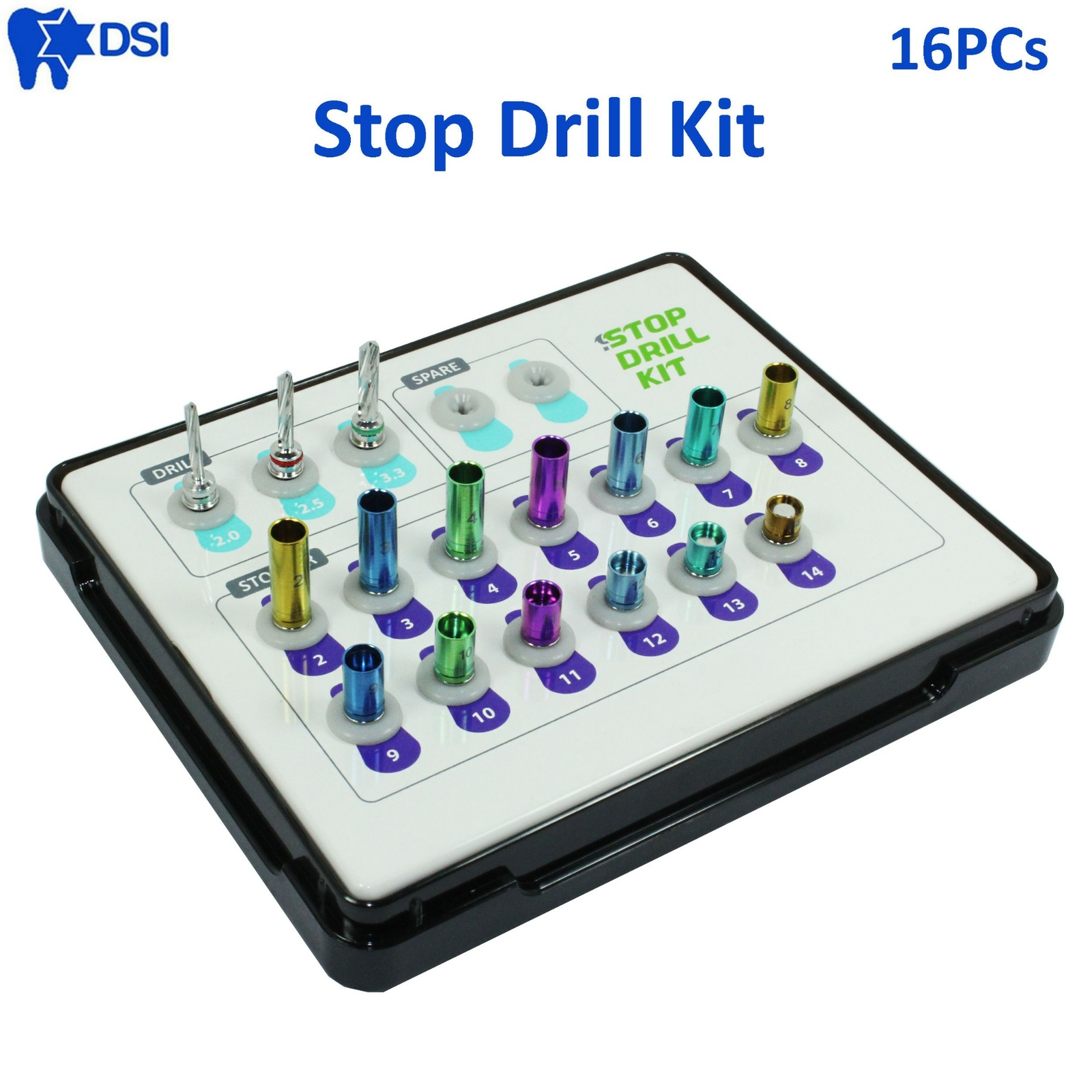 DSI Dental Implant Surgical Crestal Sinus Lifting Kit 3 Drill & 13 Stopper