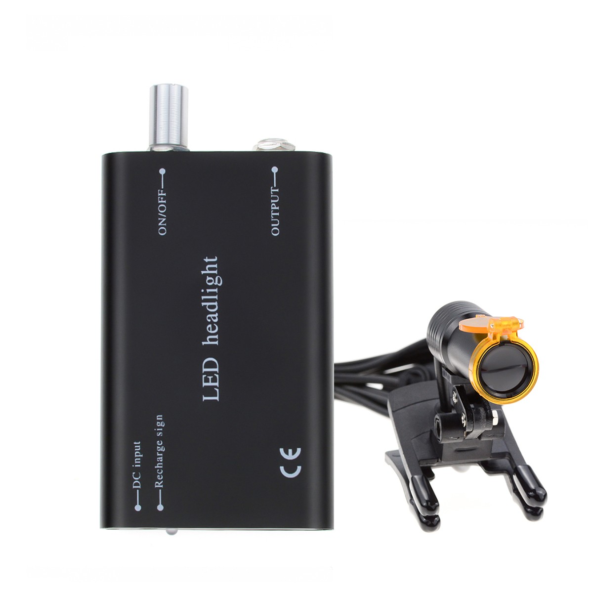 5W Dental Plastic Clip LED Headlight High Power Lamp+ Light Shield DY-007 Black