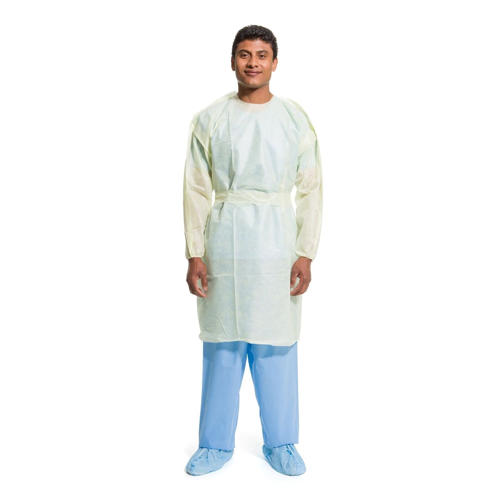 100 Halyard Health 13962 Basics Tri-Layer AAMI2 Isolation Gown, Universal Yellow