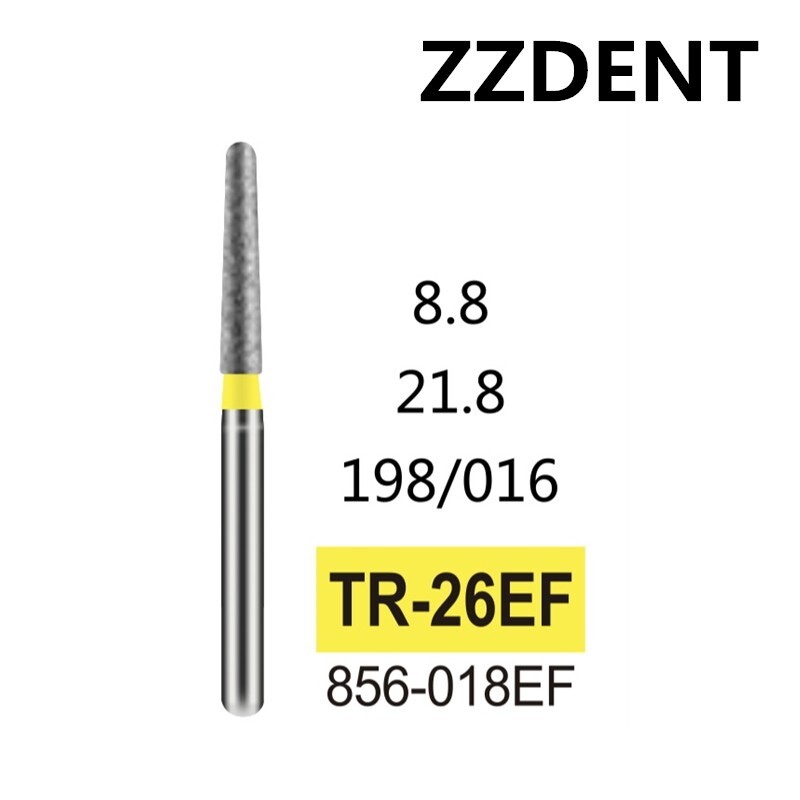 10/pk TR-26EF Taper Round End Extra Fine Grit Dental Diamond Burs FG Dia. 1.6mm