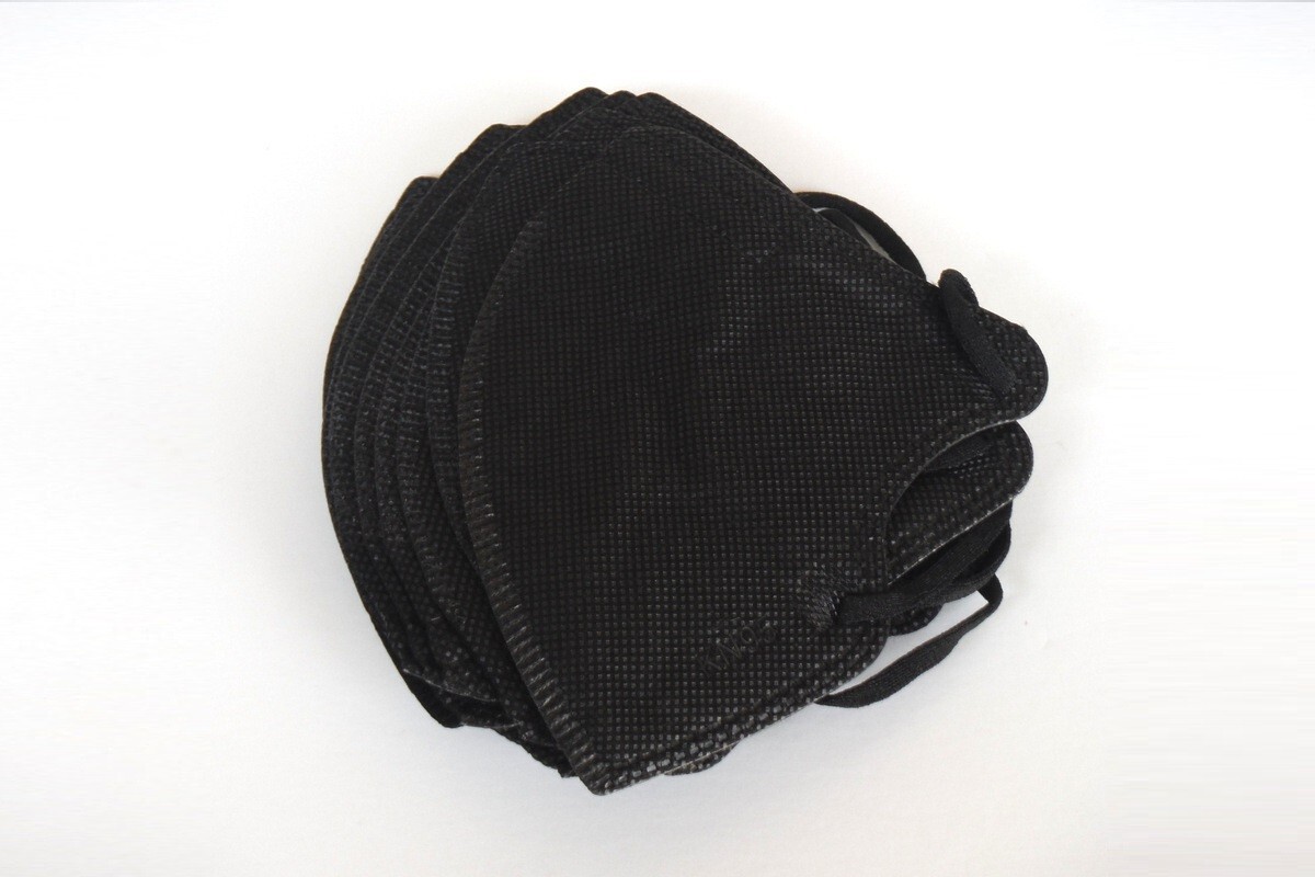 Small Medium Face 10-500 Black KN95 Face Mask Disposable Respirator 5 Layer