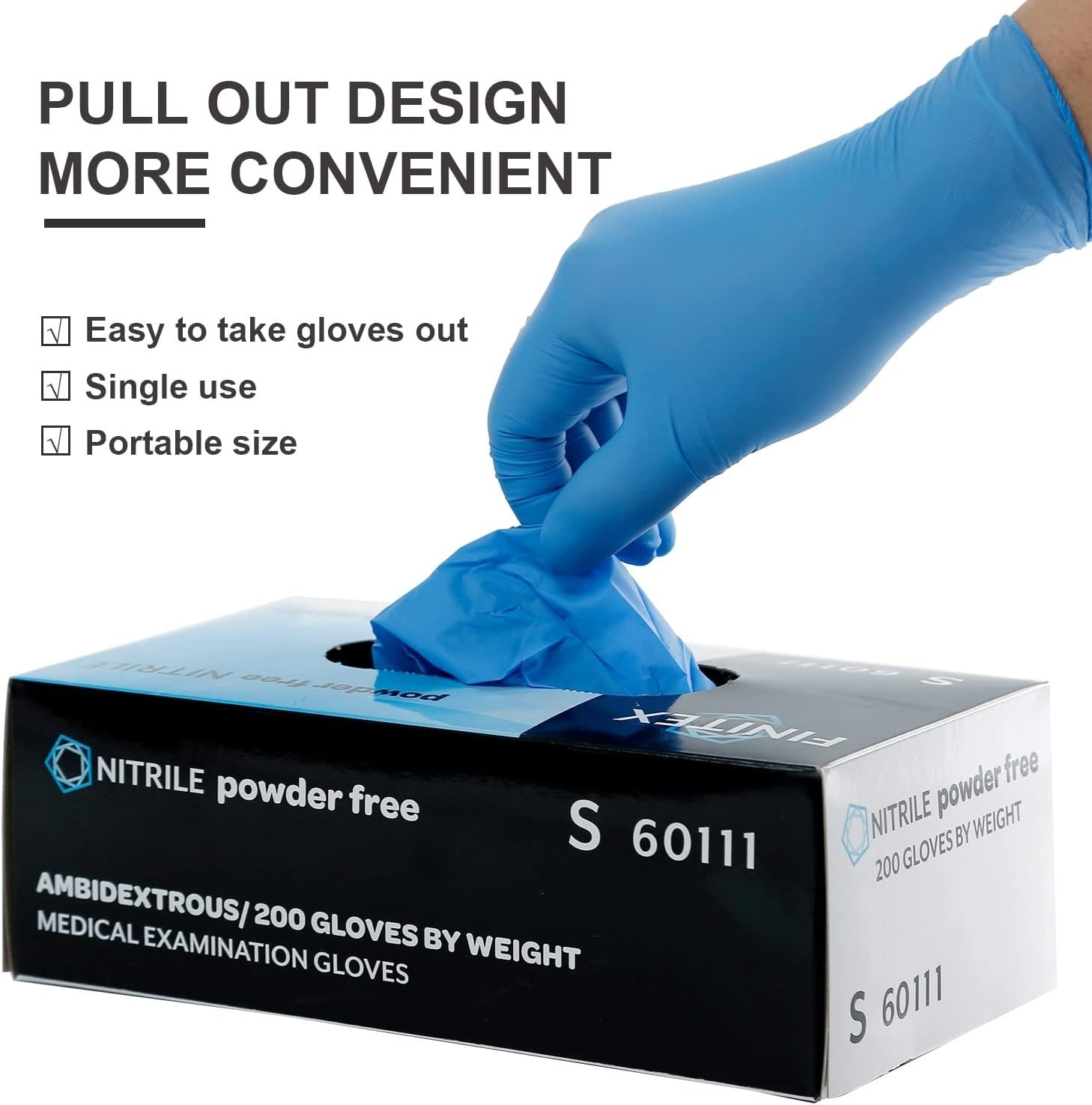 Large Nitrile Exam Gloves – 200 Count Disposable, Latex-Free, Water Resistant