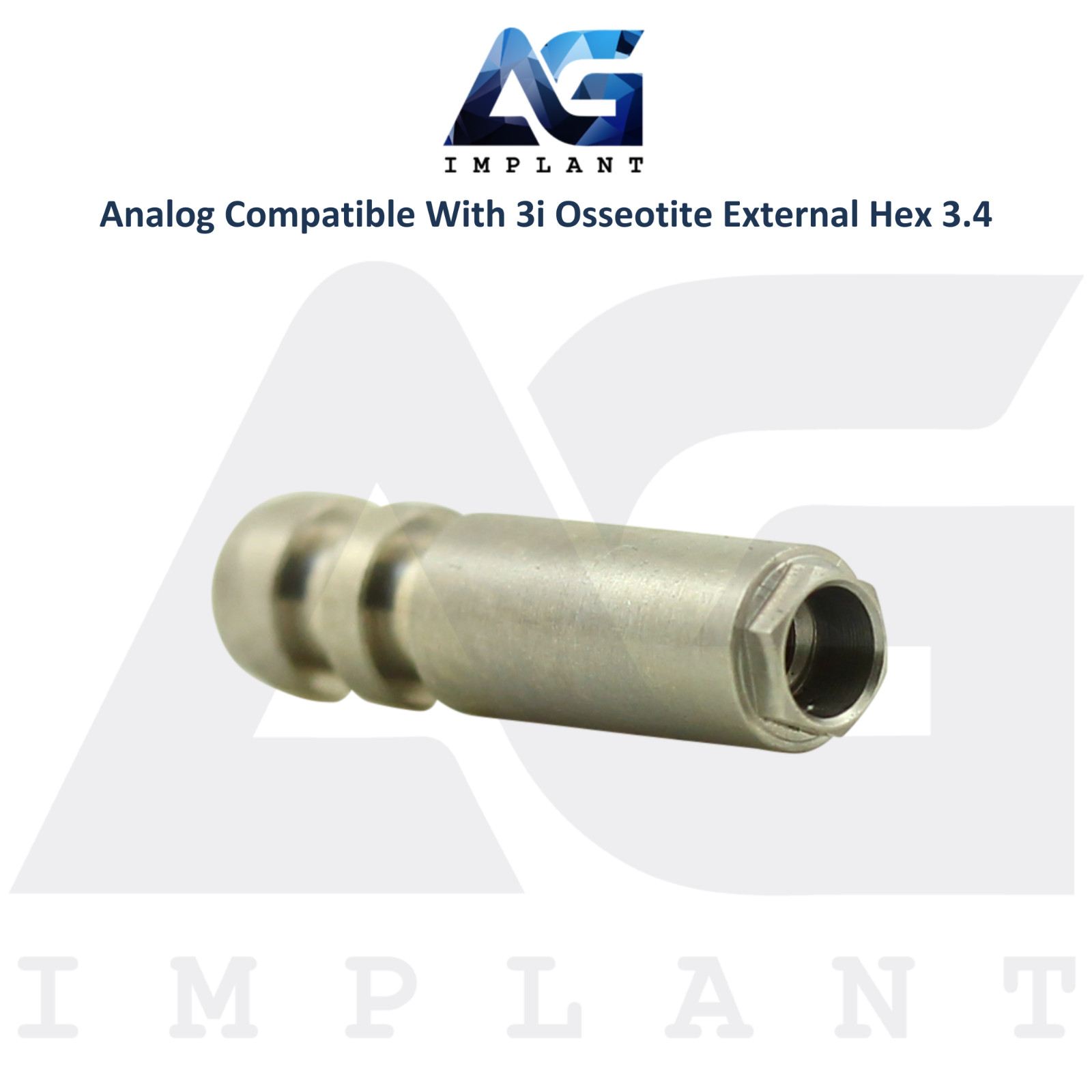 5 Fixture Analog Compatible with 3i Osseotite External Hex Ø3.4mm Dental Lab