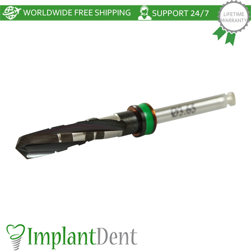 1x Dental DLC Straight Drills 16mm External Irrigated Stainless Steel Tool