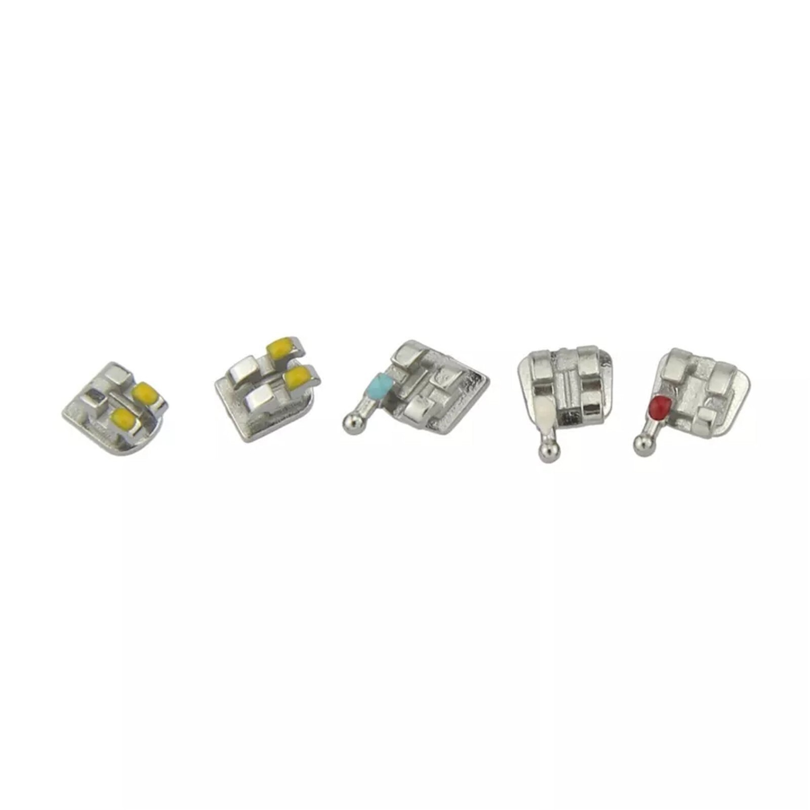 Dental Orthodontic Brackets Metal Braces Roth MBT 018 022 345 Hook Mini Twin MIM