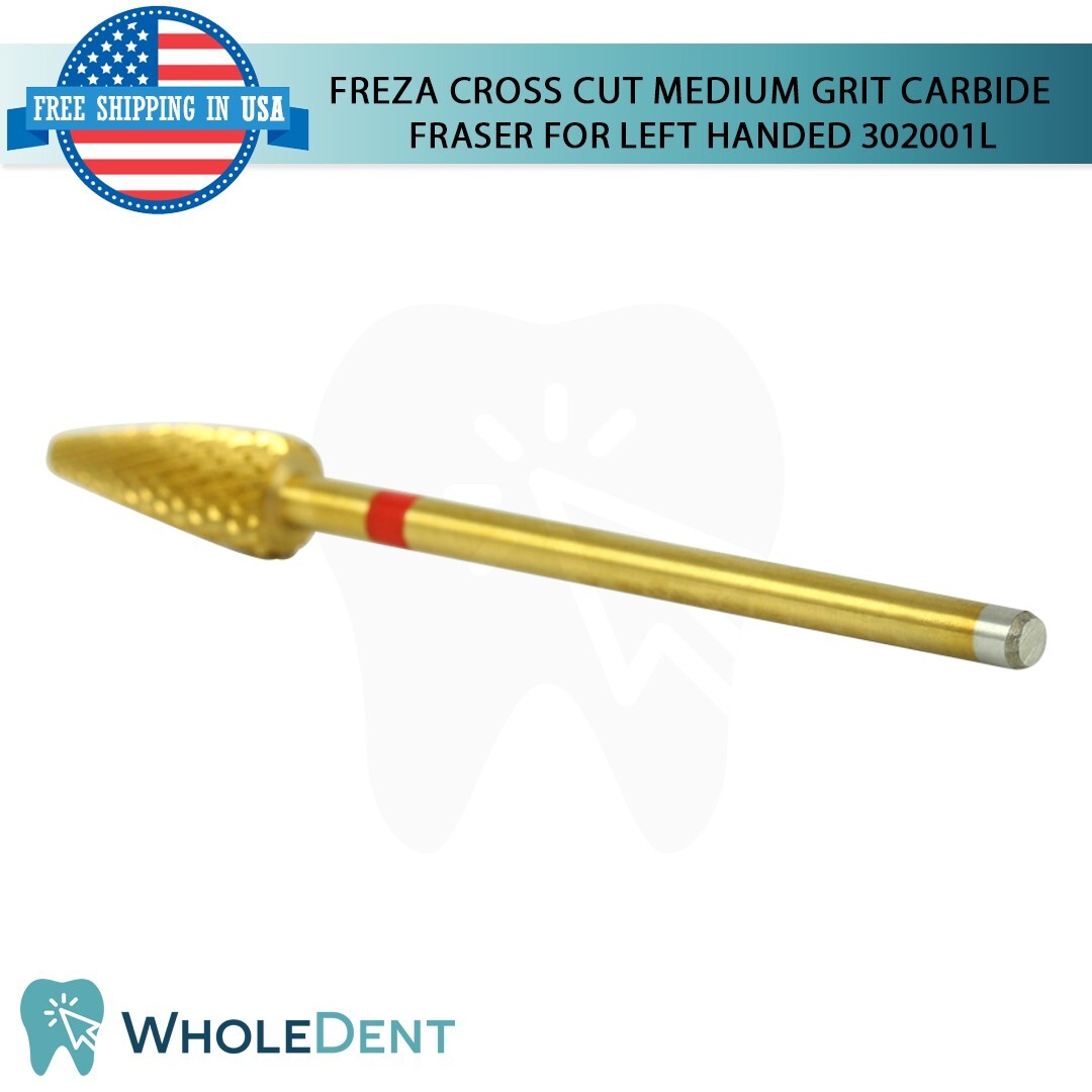 Freza Cross Cut Medium Grit Carbide Fraser Ø5.0mm 302001L Dental Lab Left Handed