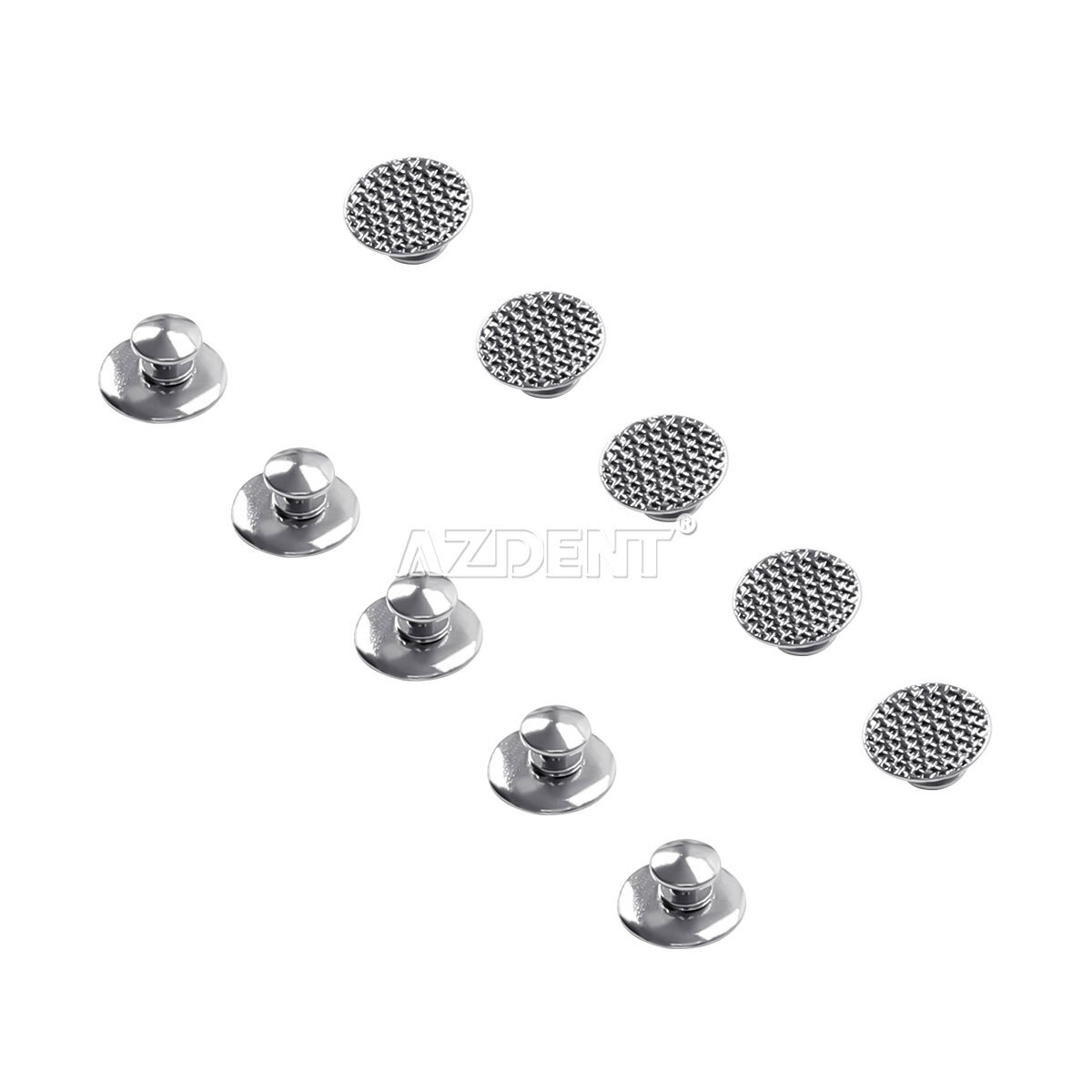 100pcs Dental Orthodontic Lingual Buttons Round Mesh Base Bondable Metal