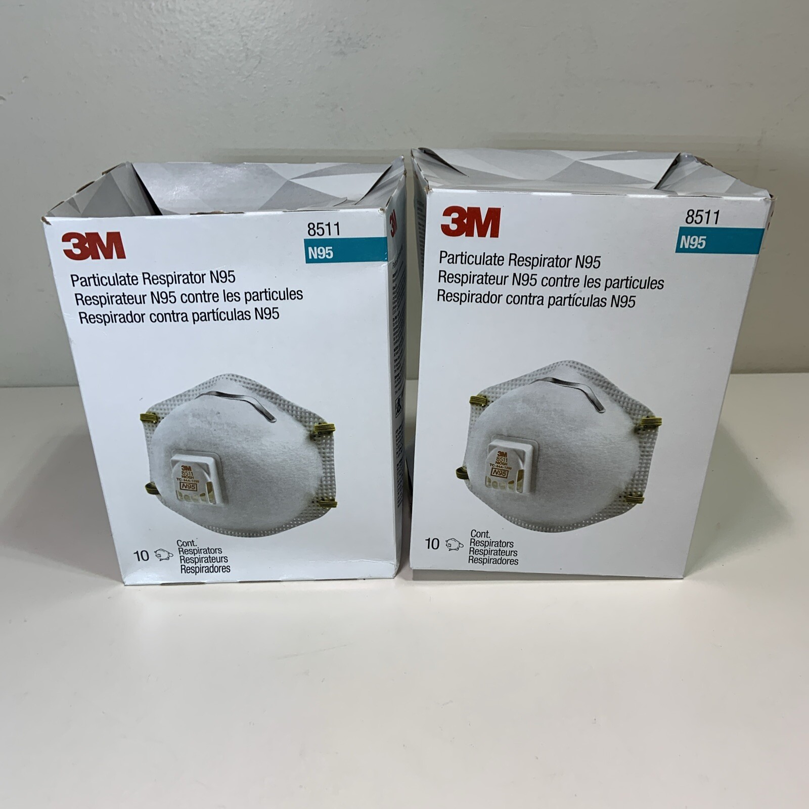 3M 8511 N95 Disposable Particulate Respirator Protection Valve LOT OF 20 TOTAL