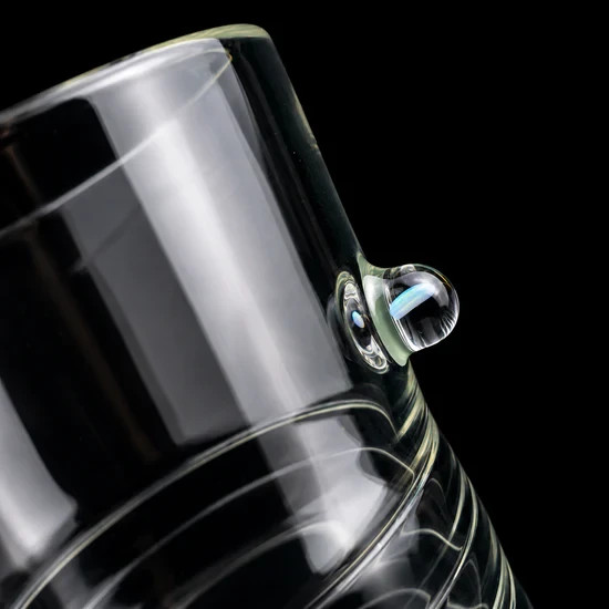 15oz Clear Opal Glass Cup w/ Marble Accent – Heady Glass by BorOregon USA
