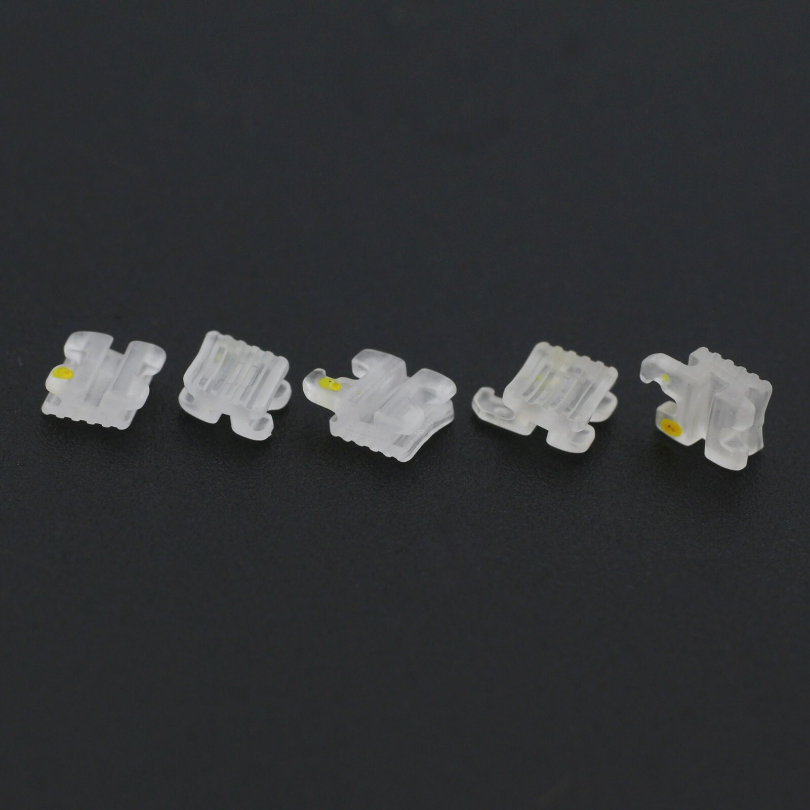 10 sets Orthodontic Ceramic Bracket Sapphire Clear Braces Aesthetic MBT 022 345