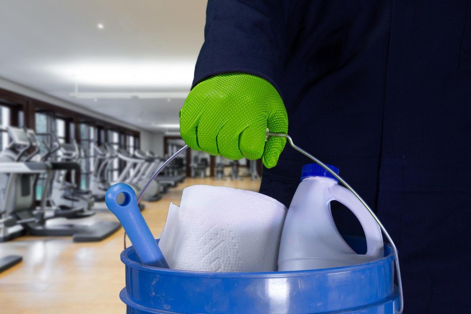 HD Green Nitrile Industrial Disposable Gloves, 8 Mil, Latex-Free, Raised Diam…