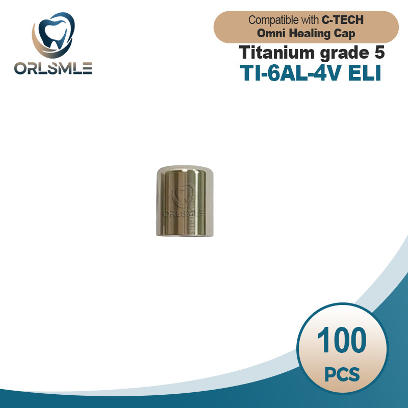100 pcs C-TECH compatible titanium healing cap Omni system platform D4.1