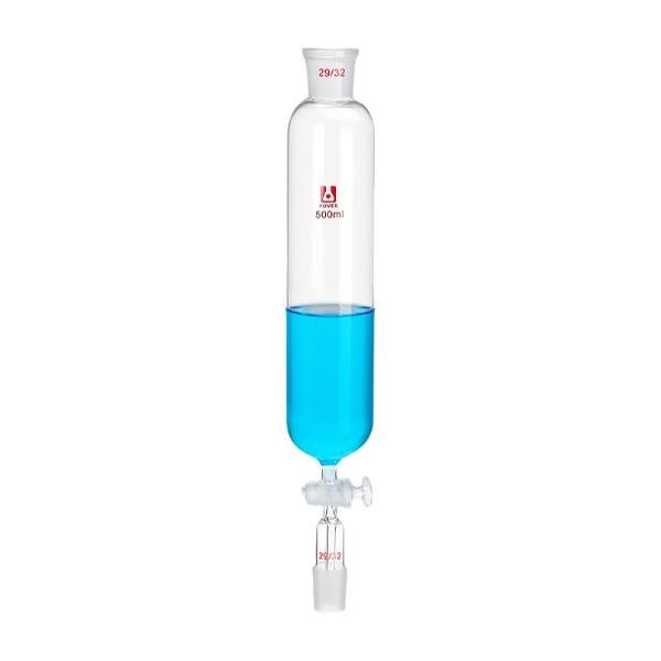 25ml-1000ml Cylindrical Separating Funnel Double Standard Jointed Glassware CA