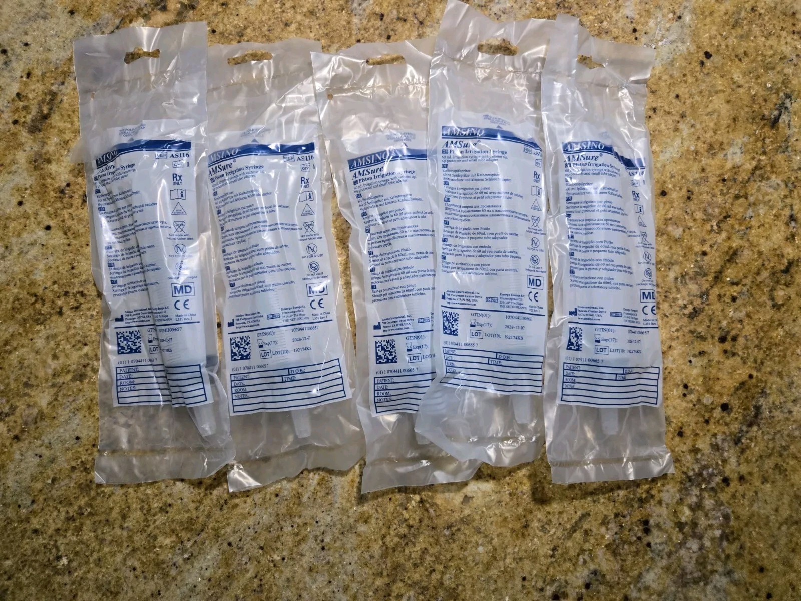 AS116 AMsure Piston Irrigation Syringe Set of 5