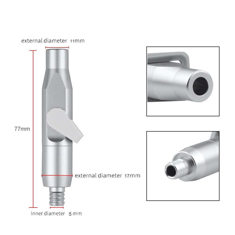 2 Pcs Dental Universal Saliva Ejector Suction Valves Strong & Weak Tip Adaptor
