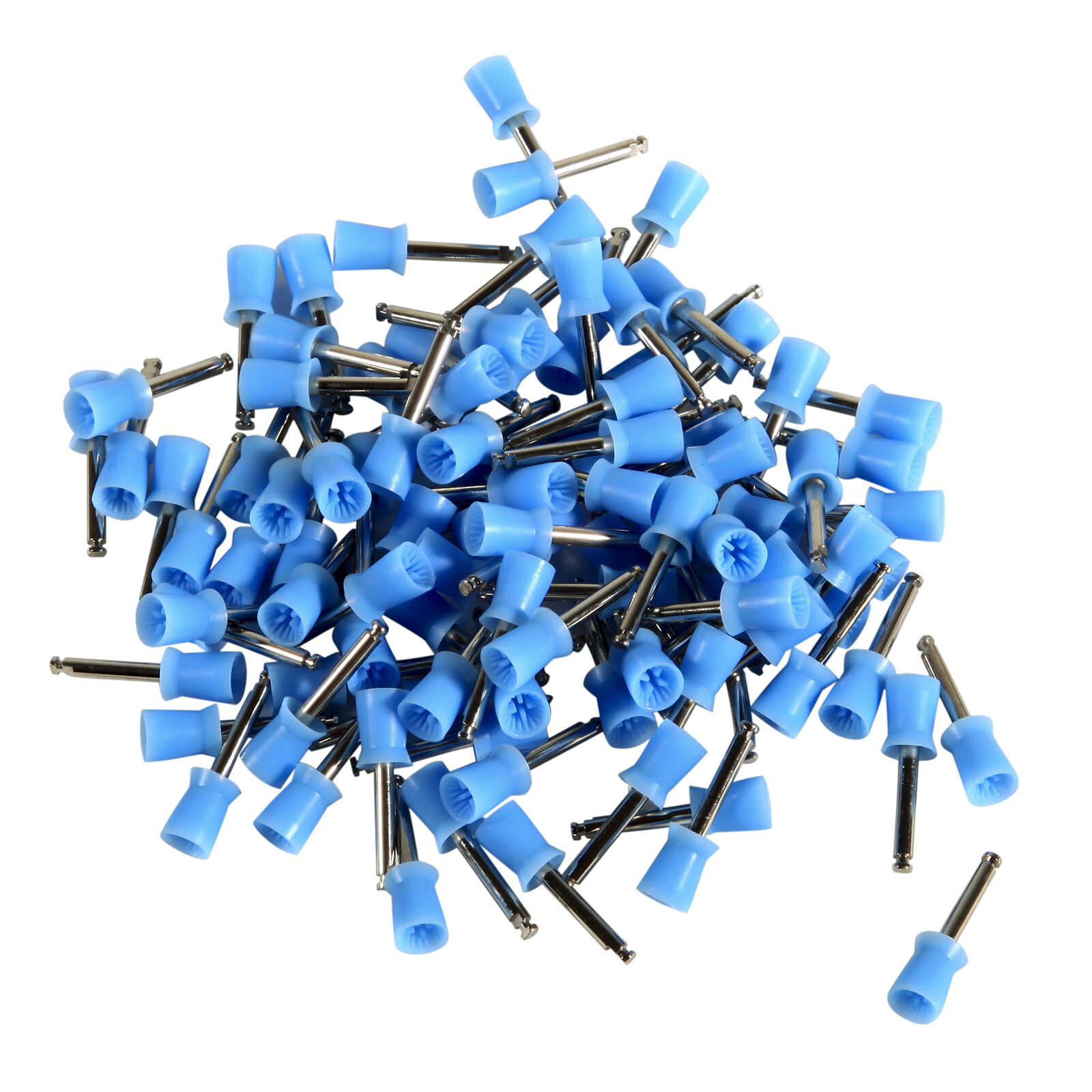 100-1000*Dental Latch Type Tooth Prophy Polishing Cups Tooth Polish Blue/White
