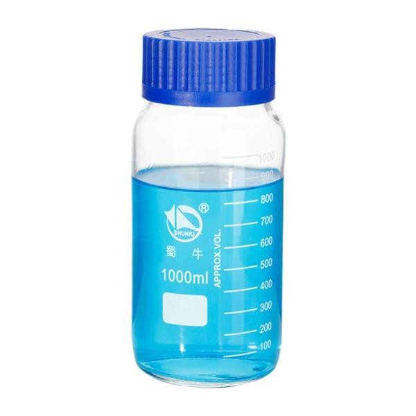 Lab Supply: 250ml-5000ml Reagent Bottles w/ GL80 Blue Cap, Temperature Resistant
