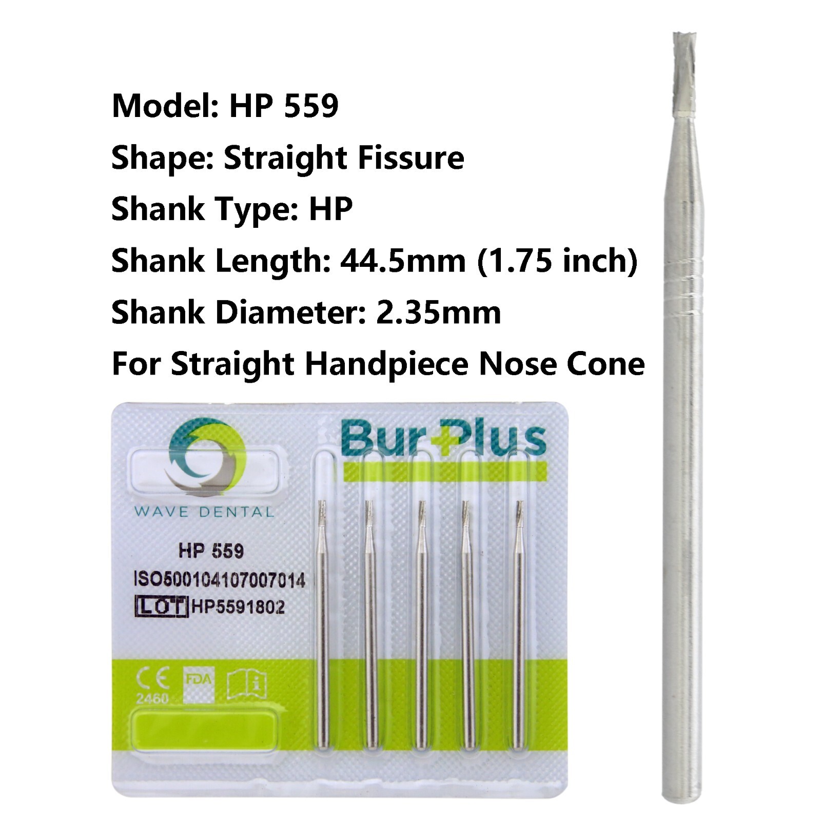 Wave Dental Surgical Burs for Straight Handpiece HP 555 556 557 558 559 560 563