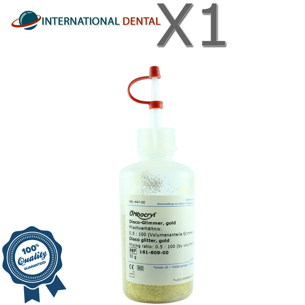 Dentaurum Disco Glitter Gold 50g Dental Acrylic Powder Lab Resin Material