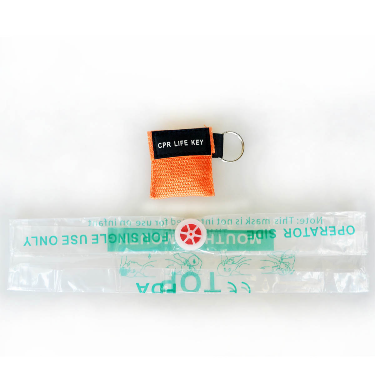 120 X CPR Random Colors Transparent CPR Mask CPR FACE Shield Nylon Keychain Bags